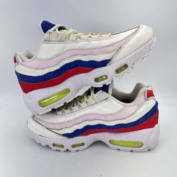Nike Air Max 95 Se Panache White Red Blue Pink Women Shoes AQ4138-101 Size 8 - Picture 8 of 12